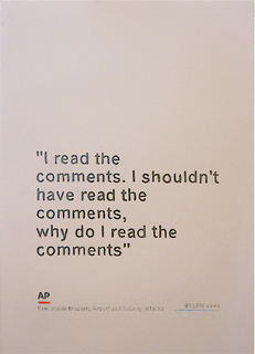“I read the comments. I shouldn’t have read the comments, why do I read the comments”